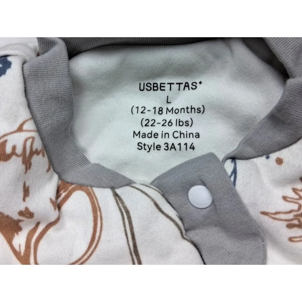 Usbettas 12 18 Mo SeaShell 2.5 Tog Quilted Sleep Sack Thermostatic Detachable